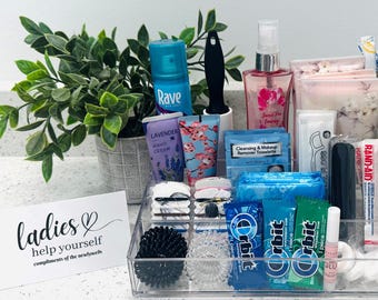 Wedding Bathroom Amenity Kit: Assembled Vanity Tray
