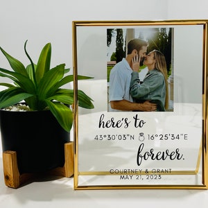 Personalización de ubicación coordinada / Comprometido / Casado / Personalizado - ¡Regalo perfecto o para el hogar!