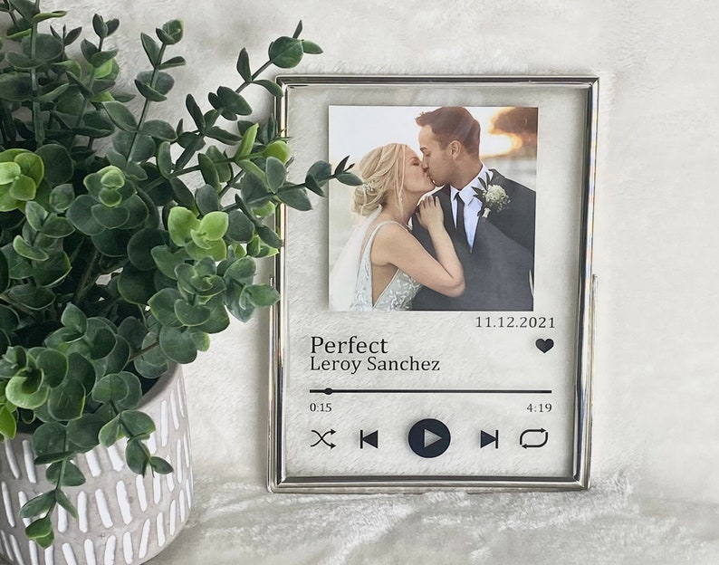 Spotify Style Float Frame Includes Frame w/ Your Picture & Song Play Buttons Customize with personalization image 5