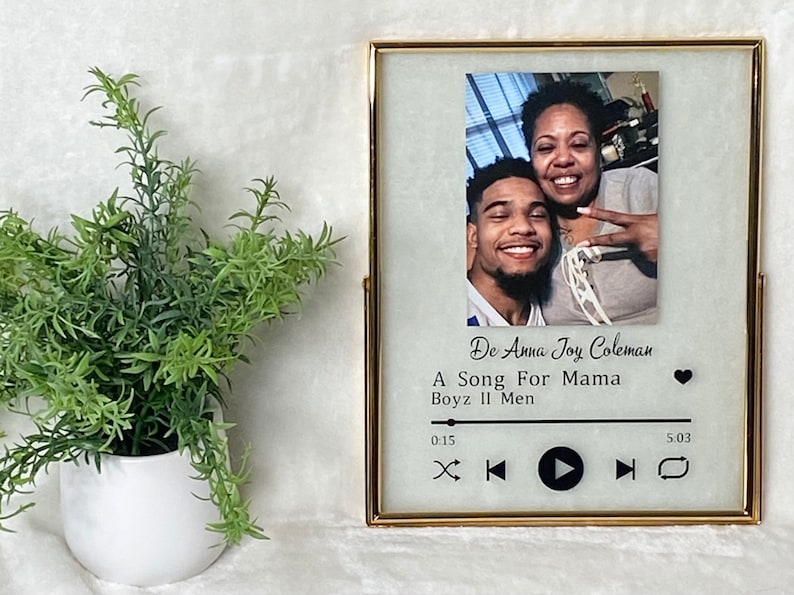 Spotify Style Float Frame Includes Frame w/ Your Picture & Song Play Buttons Customize with personalization image 4