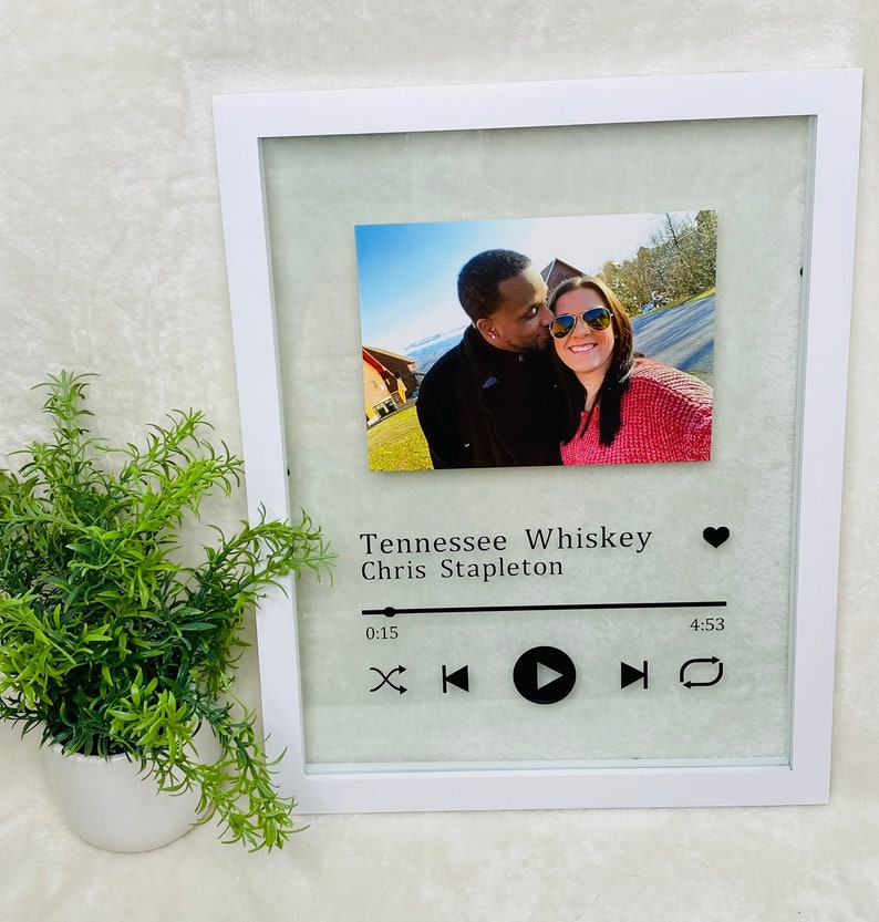 Spotify Style Float Frame Includes Frame w/ Your Picture & Song Play Buttons Customize with personalization image 10