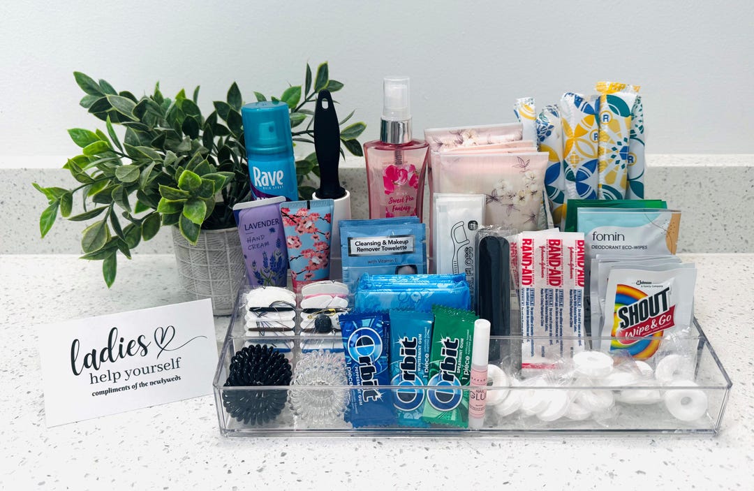 Wedding Bathroom Amenity Kit: Assembled Vanity Tray - Etsy