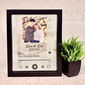 Personalized Song Float Frame: Photo & Spotify Style Play Buttons image 2