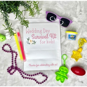 Kinder Hochzeit Survival Kit: Zusammengebaute Gastgeschenke, 13 Teile