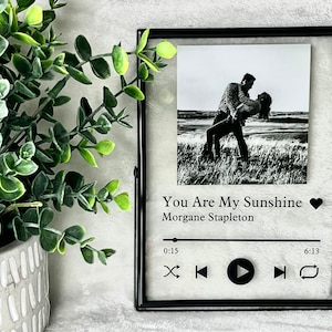 Spotify Style Float Frame Includes Frame w/ Your Picture & Song Play Buttons Customize with personalization image 1