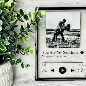 Spotify Style Float Frame - Includes Frame w/ Your Picture & Song Play Buttons! Customize with personalization!