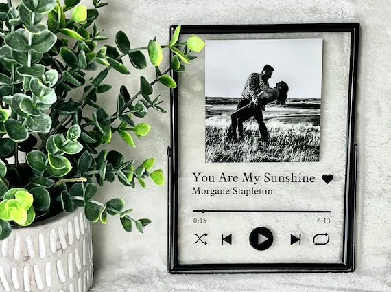 Personalized Song Float Frame: Photo & Spotify Style Play Buttons