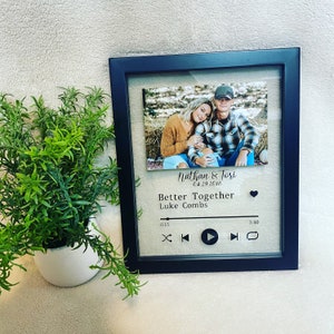 Spotify Style Float Frame Includes Frame w/ Your Picture & Song Play Buttons Customize with personalization image 8