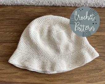 Bucket Hat Crochet Pattern | Boho Bucket Hat Crochet Pattern | Easy Crochet Pattern | Crochet Pattern Instant Download | Crochet Bucket Hat