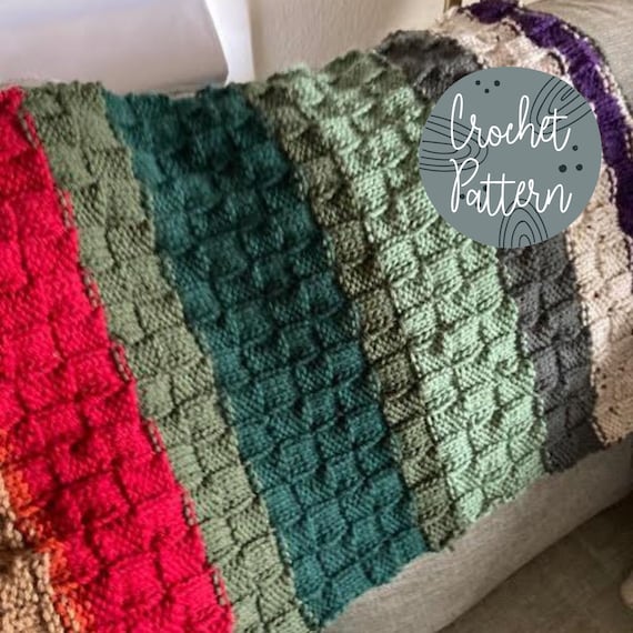 Chunky Basket Weave Baby Blanket Knitting Pattern, Baby Blanket