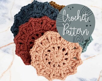 Boho Sunburst Drink Coasters Crochet Pattern | Boho Coaster Crochet Pattern | Intermediate Crochet Pattern | Crochet Pattern Instant PDF