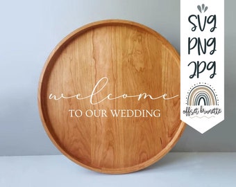 Bienvenidos a nuestra boda Svg, colgador de puerta Svg, boda svg, descarga digital, letrero de bienvenida de boda svg, letrero, archivo de corte, Cricut, silueta