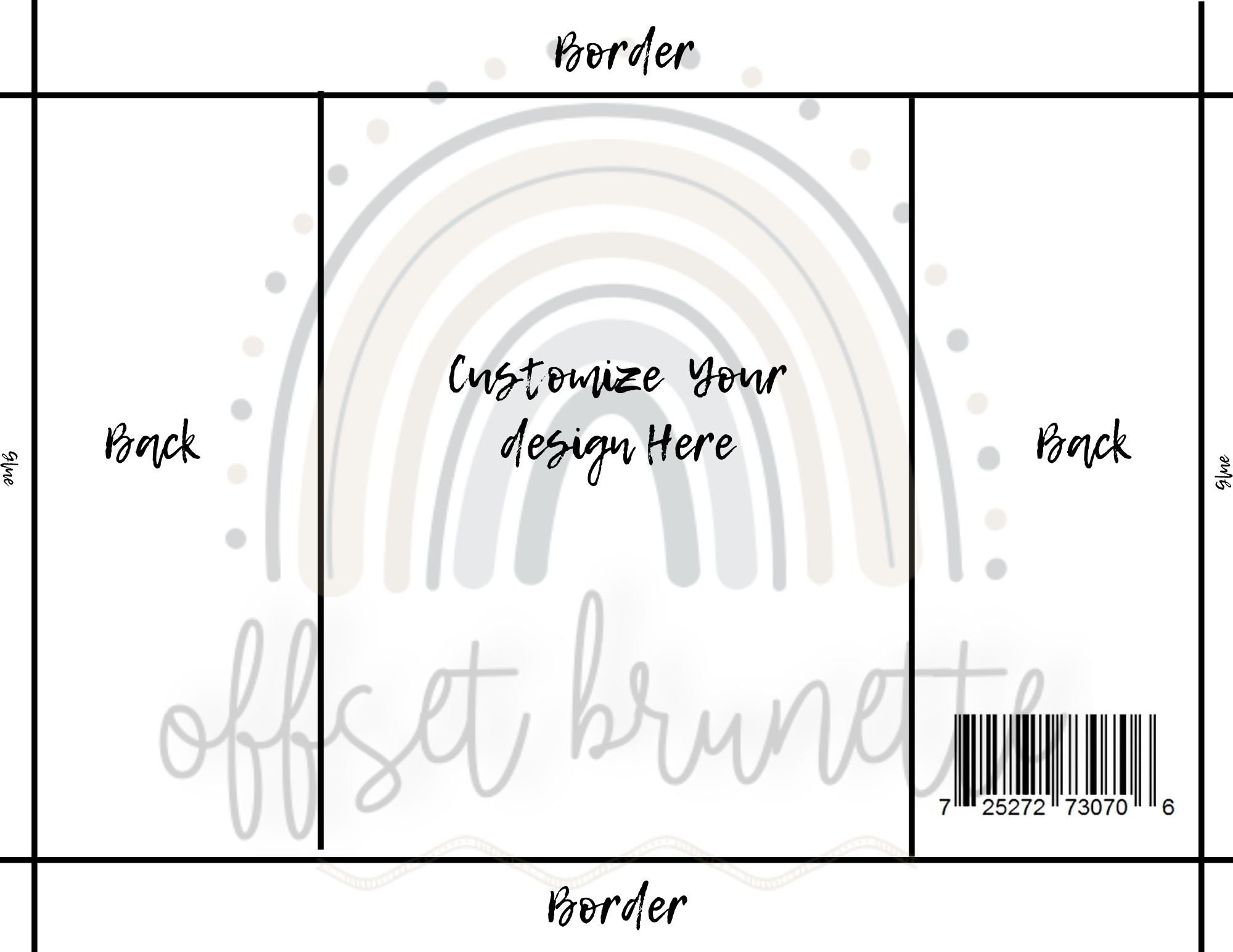 Chip Bag DIY Blank Template for Canva Chip Bag Template - Etsy