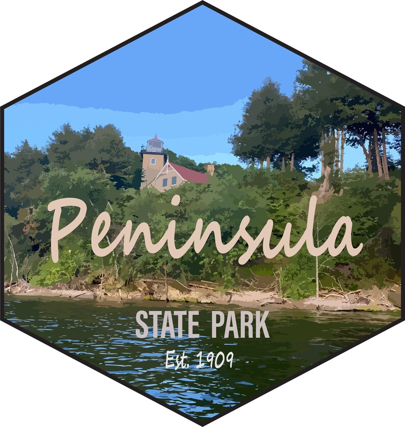 Single WI State Parks Stickers / Hiker Gifts / Wisconsin / State Parks