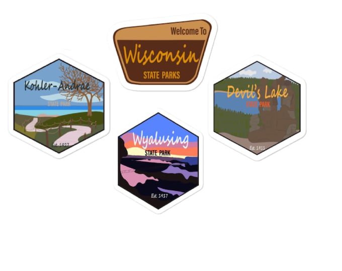 WI State Park Sticker // Wisconsin State Park // Travel Wisconsin