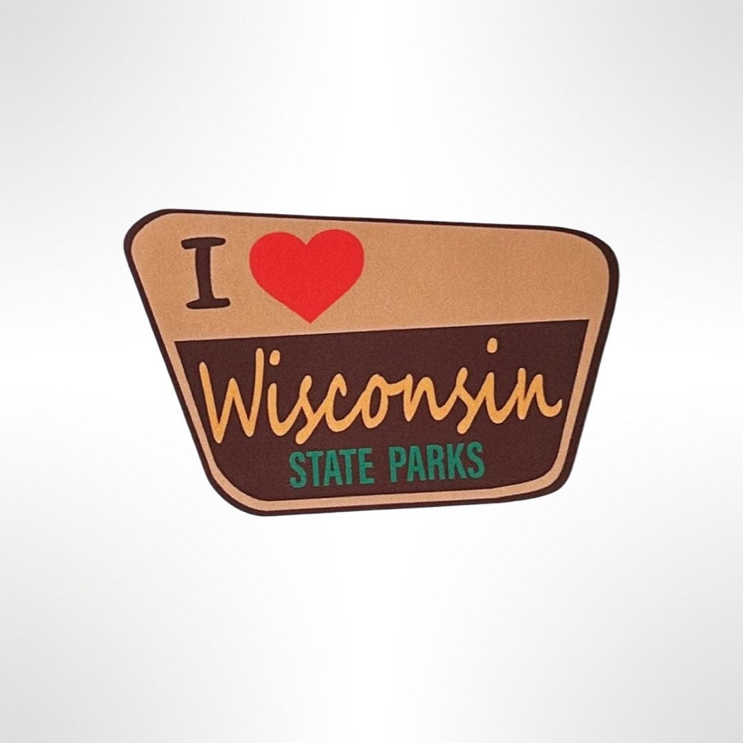 I Love WI State Park Sticker // Wisconsin State Parks// Travel