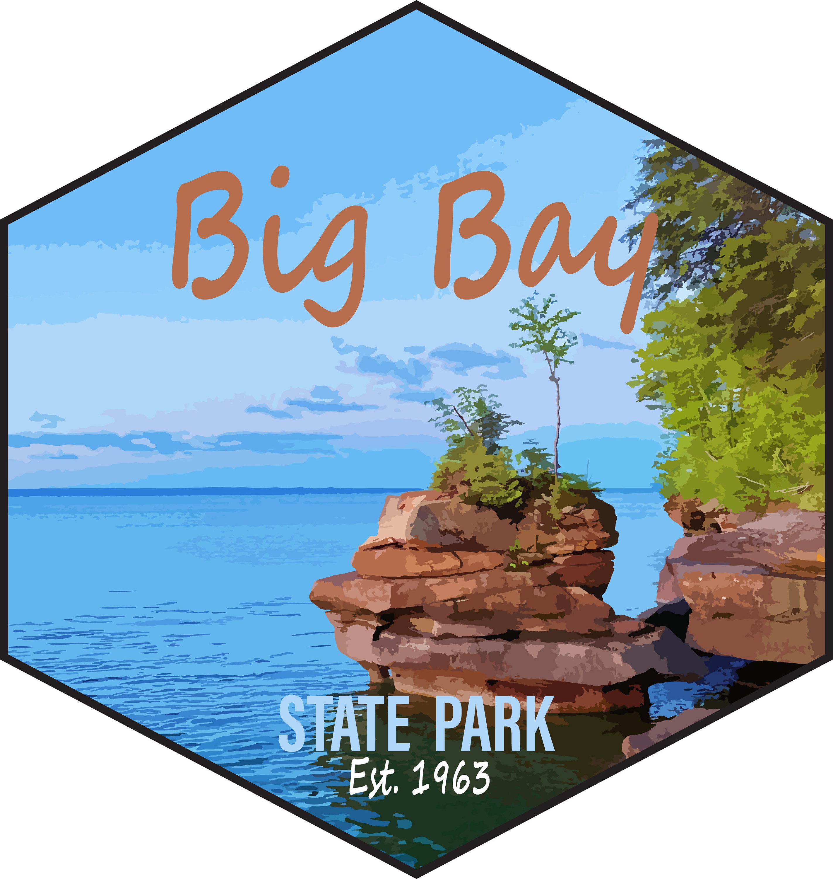 Single WI State Parks Stickers / Hiker Gifts / Wisconsin / State Parks