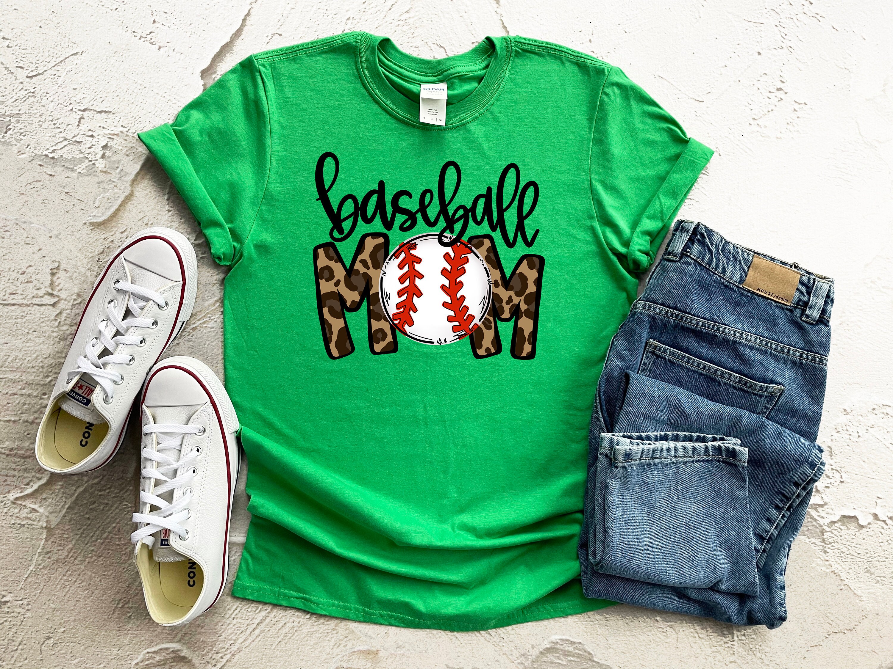 Cheetah Baseball Shirt Leopard Baseball Shirt Baseball Mom Etsy
