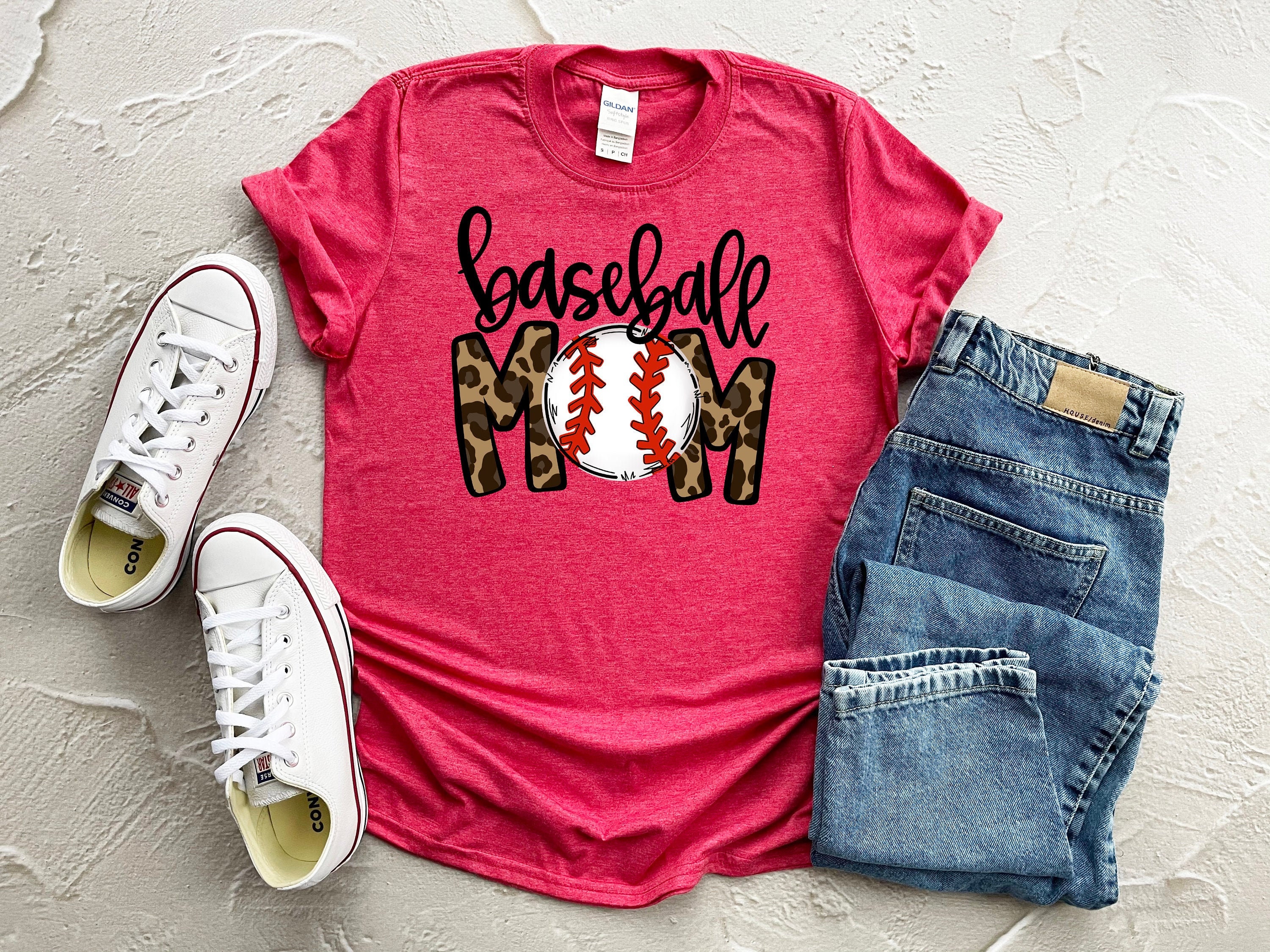 Cheetah Baseball Shirt Leopard Baseball Shirt Baseball Mom Etsy