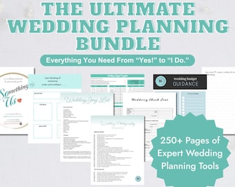 Ultimate Wedding Planning Bundle | Printable Wedding Planner, Checklist, Budget, Journal & Wellness Guide | Instant Download PDF