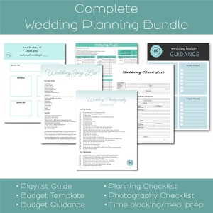 Complete Wedding Planning Bundle Wedding Planner Printables - Etsy
