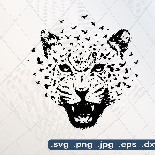 Leopard SVG, Cheetah SVG, Jaguar svg, Leopard print PNG, Cheetah shirt, T-shirt Design, Tumbler Design, svg files for Cricut, Laser cut file