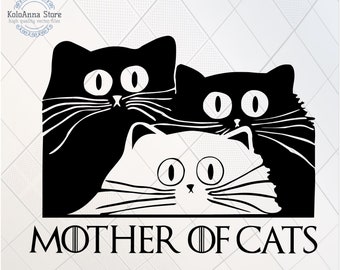 Cat mom SVG, Cat SVG, Cute cat SVG, Kitten svg, Black cat svg, T-shirt Design, Tumbler Design, Laser cut files, svg files for Cricut