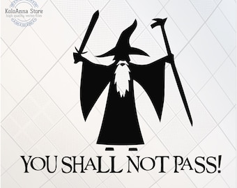 You shall not pass niñera t-shirt Lord Gandalf of the Balrog rings Moria 
