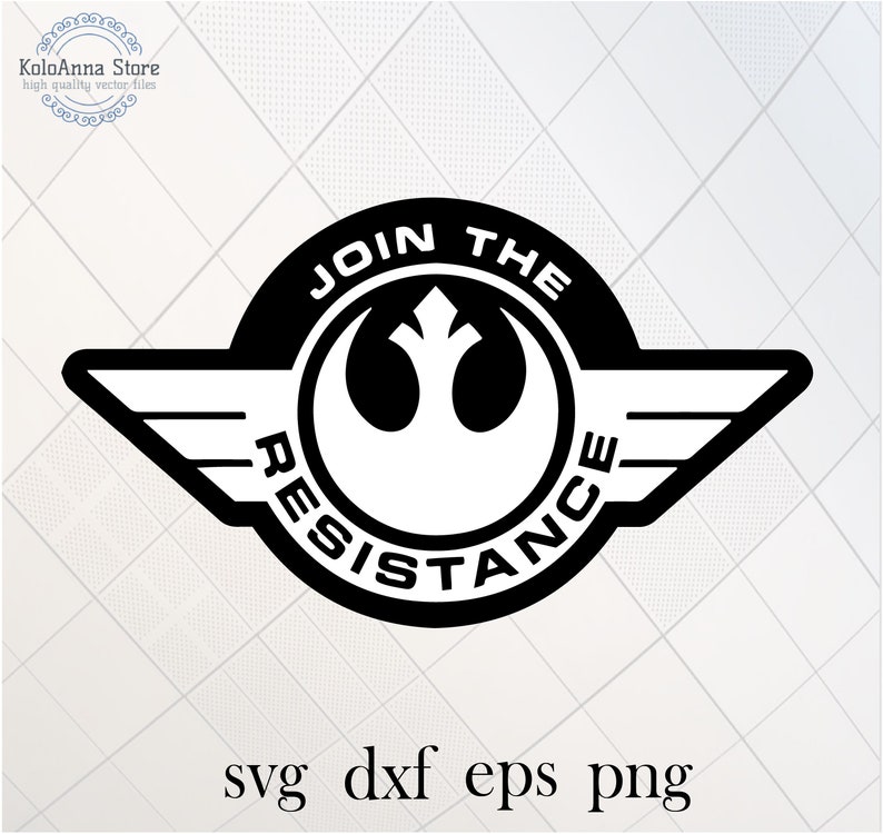 Join the Resistance, T-shirt Design, Tumbler Design, Laser cut files, Digital Download, SVG files for Cricut, Sublimation Designs image 1