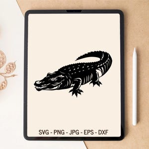 Crocodilo SVG, Jacaré SVG, Animais de safári SVG, Vida selvagem SVG, Design de camiseta, Design de copo, arquivos SVG para Cricut, Arquivos de corte a laser