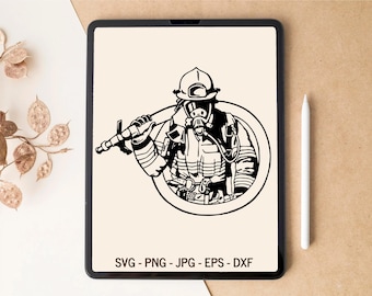 Firefighter SVG, Firefighter PNG, Fireman SVG, Fire dept svg, Fire rescue svg, T-shirt Design, Tumbler Design, svg files for Cricut