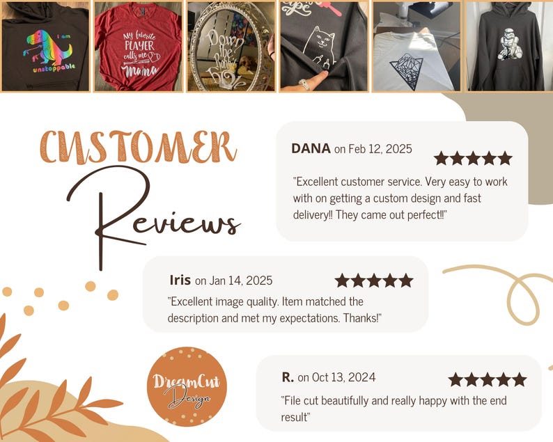 a flyer for a customer review
