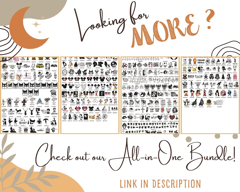 a poster with the words looking for more? check out all - in - one