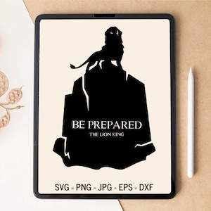 Be prepared, Animal Kingdom SVG, Lion SVG, Layered SVG, T-shirt Design, Tumbler Design, Laser cut, Digital Download, svg files for Cricut