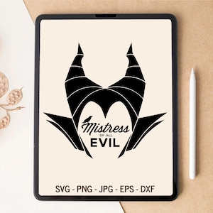 Herrin allen Bösen SVG, Prinzessin SVG, Halloween, T-Shirt-Design, Becher-Design, Laser-Schnitt-Dateien, digitaler Download, SVG-Dateien für Cricut
