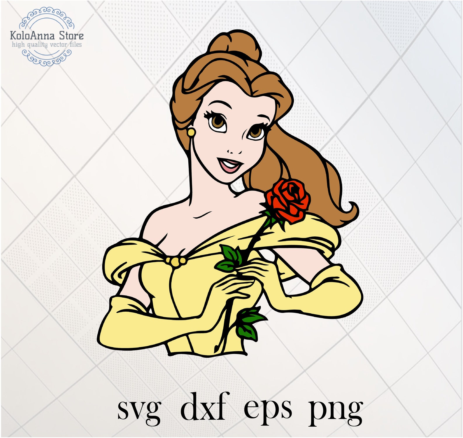 Belle svg disney princess svg disney svg beauty and the | Etsy