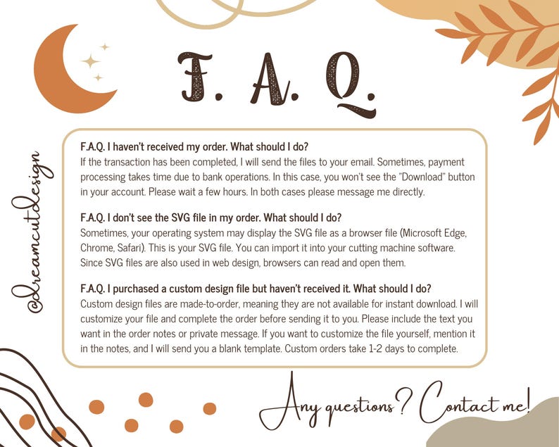 a faq question card with a picture of a woman's face