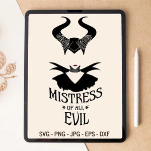 Herrin allen Bösen SVG, Prinzessin SVG, Halloween, T-Shirt-Design, Becher-Design, Laser-Schnitt-Dateien, digitaler Download, SVG-Dateien für Cricut