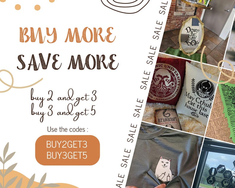 a collage of photos with the words buy more save more