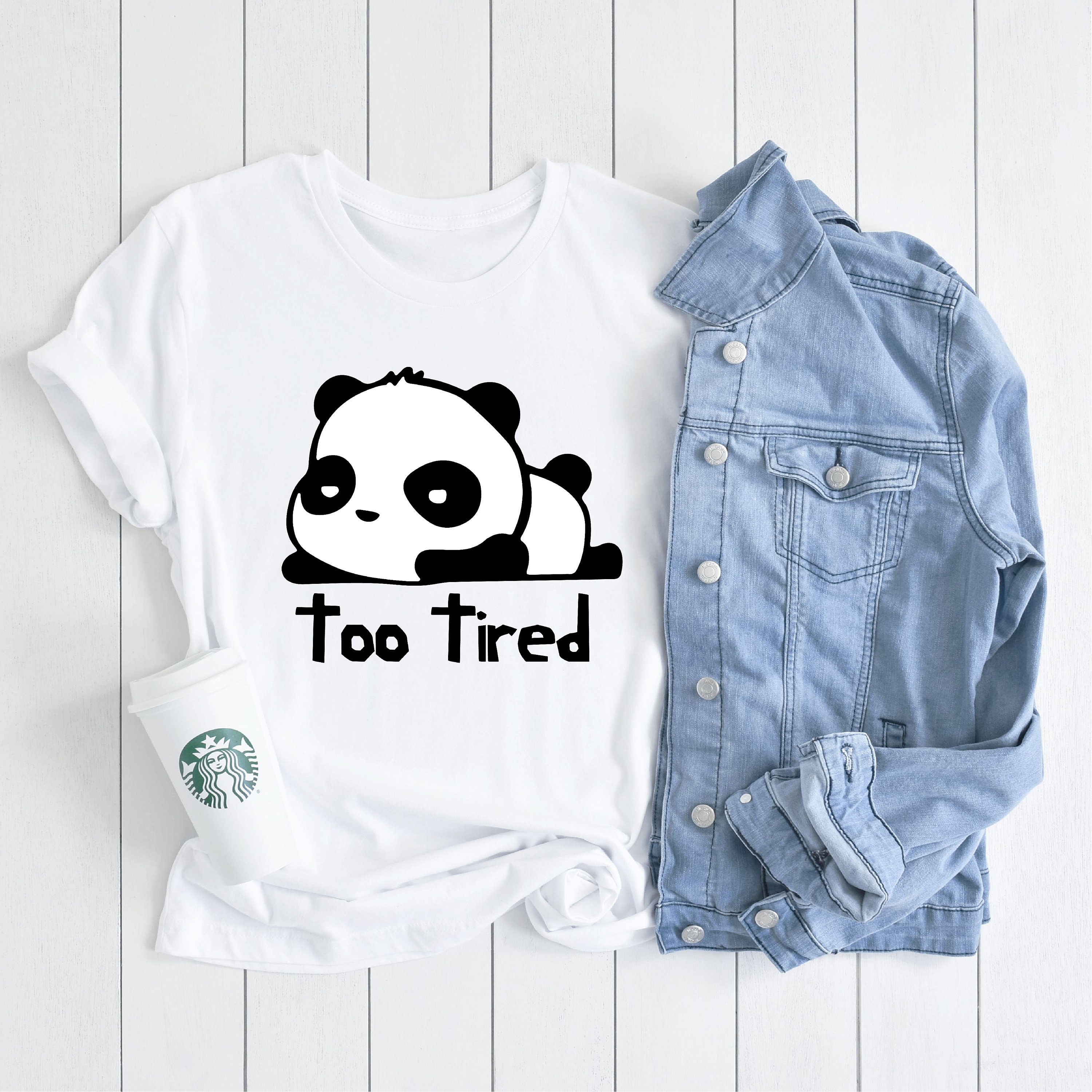 t-shirt com desenho de panda triste - TenStickers