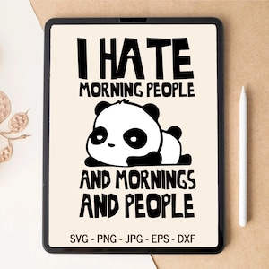 Panda SVG, Sarcastic SVG, Coffee SVG, Cute animal SVG, Funny SVG, T-shirt Design, Tumbler Design, arquivos SVG para Cricut, arquivos de corte a laser