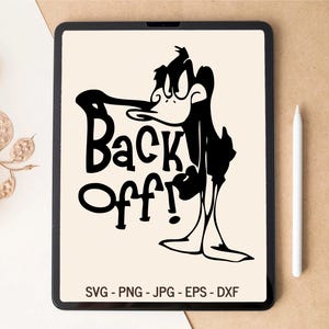 Back Off, Cartoon SVG, Kids Shirt SVG, T-shirt Design, Tumbler Design, Laser cut files, Digital Download, SVG files for Cricut, Sublimation