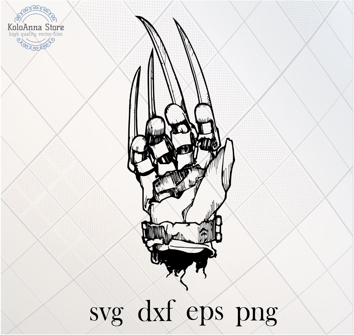 Freddy's Glove Svg Freddy Svg Freddy Krueger Svg Etsy