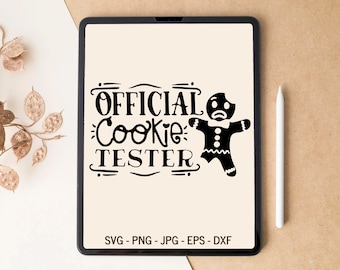Gingerbread man SVG, Official cookie tester svg, Christmas cookie SVG, Christmas SVG, Merry christmas svg, Christmas shirt, New year svg