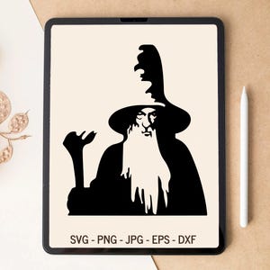 Wizard SVG, T-shirt Design, Tumbler Design, Laser cut files, Digital Download, SVG files for Cricut