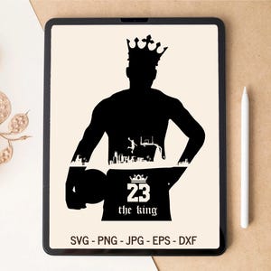 Lebron James SVG, SVG de basket-ball, LA lakers svg, conception de t-shirt, conception de gobelet, fichiers découpés au laser, fichiers svg pour Cricut, motifs par sublimation