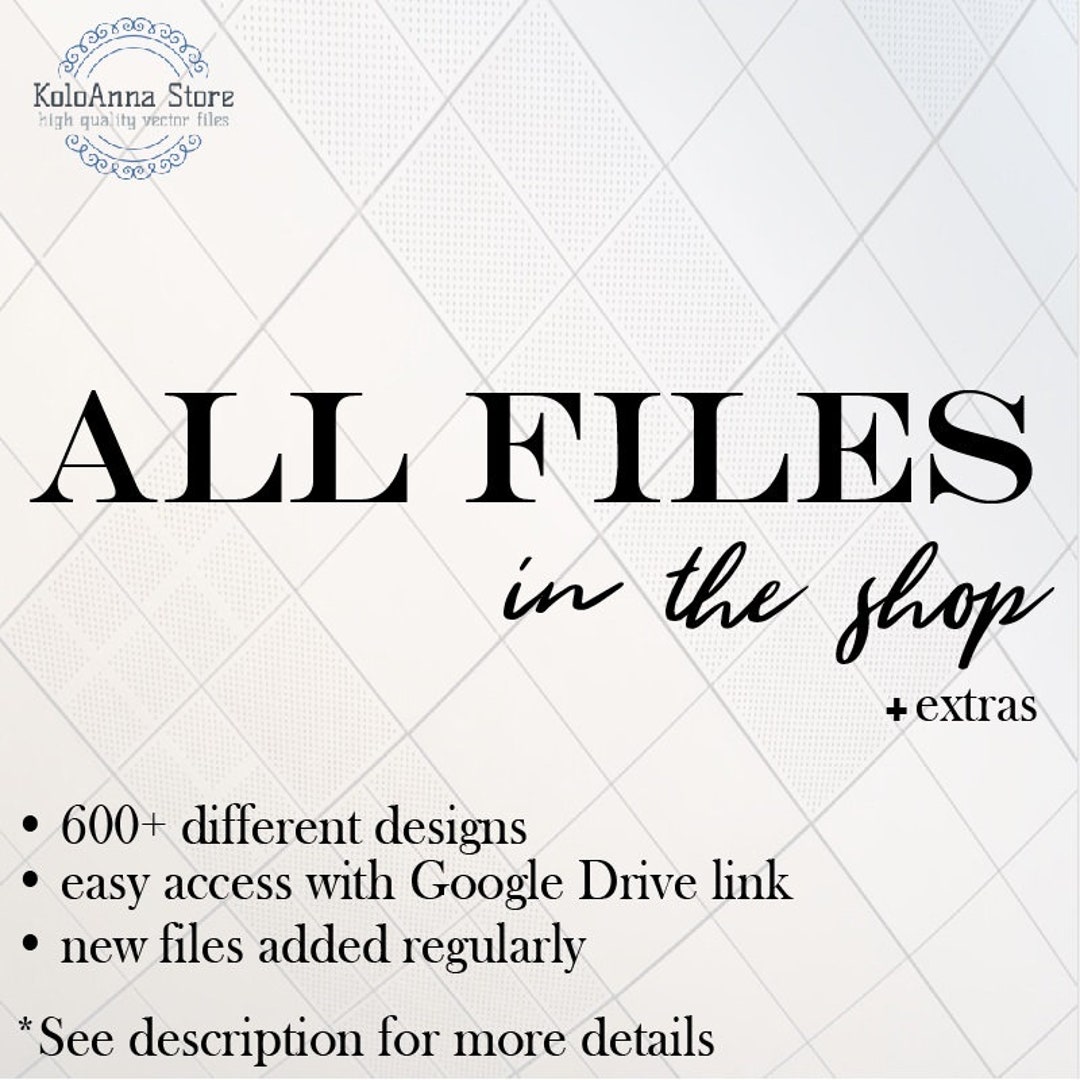 All Files in the Shop, Svg Bundle, Svg Pack, Instant Download via