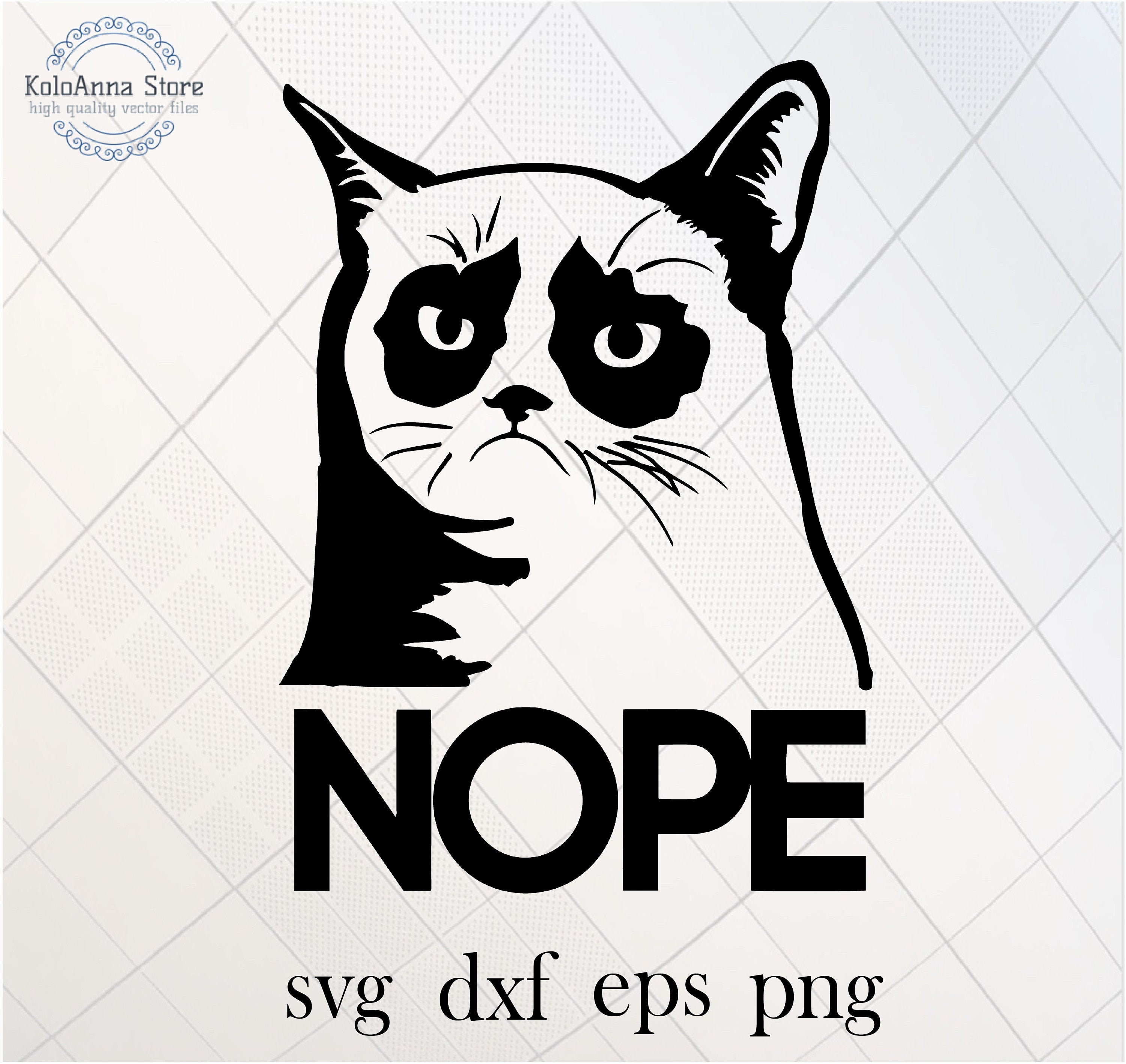 grumpy cat vector nope