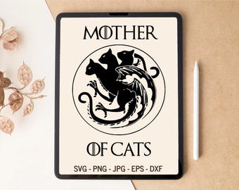 Cat mom SVG, Cat SVG, Cute cat SVG, Kitten svg, Black cat svg, T-shirt Design, Tumbler Design, Laser cut files, svg files for Cricut