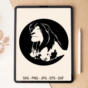 Animal Kingdom SVG, Leone SVG, SVG a strati, Design T-shirt, Design Tumbler, File tagliati al laser, Download digitale, file svg per Cricut